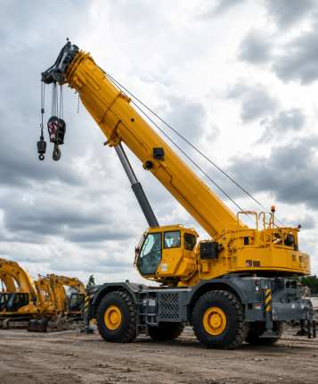 Globet Crane Industries team reviewing industrial project plans